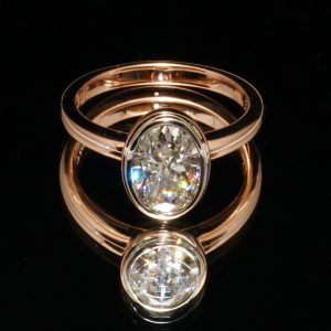 Diamond 1.5 ct set in 18ct rose and Platinum From $15000