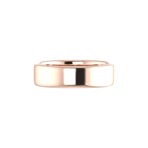 Wide 18ct RosePlain Band