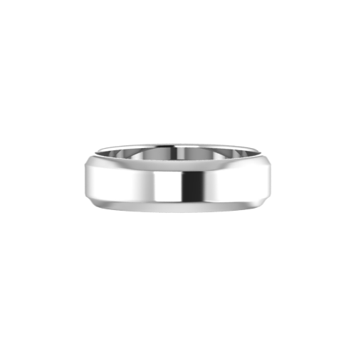 Wide bevelled edge 18ct White