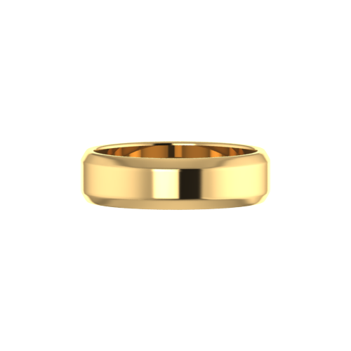 Wide bevelled edge 18ct yellow
